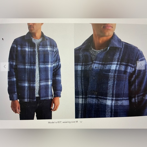 Plaid Knit Shirt Jacket - Picture 1 of 4